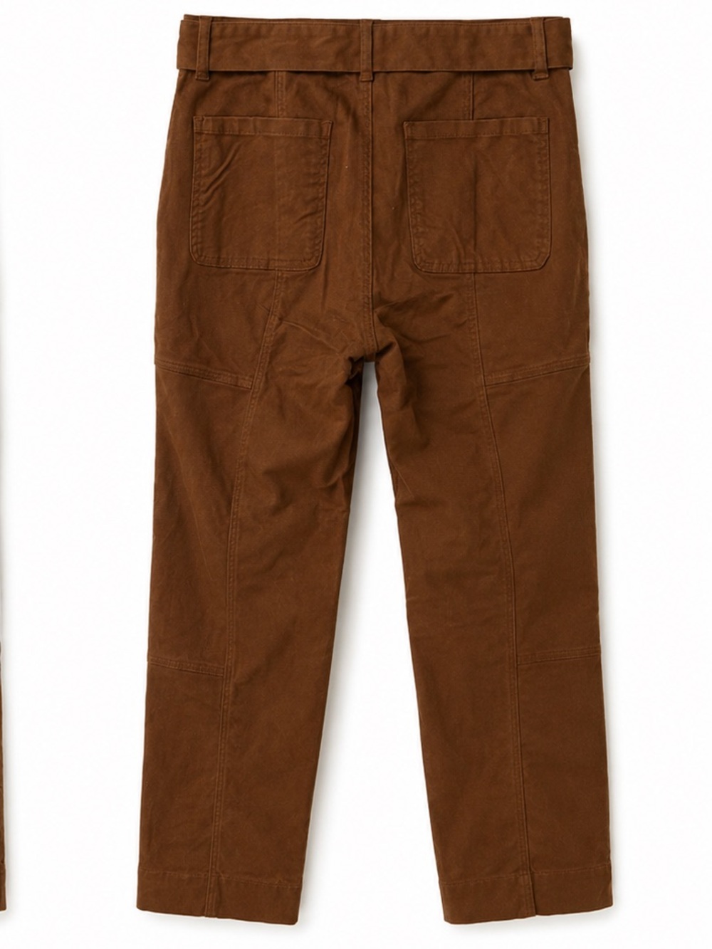 Kut From The Kloth Dark Caramel Paperbag Tie Waist Utility Pants Size 10 NWT - Picture 2 of 2